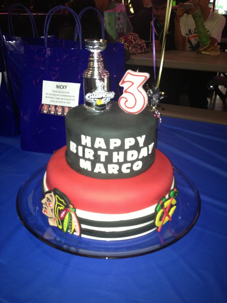 Birthday Cake Chicago
 Chicago Blackhawks birthday cake