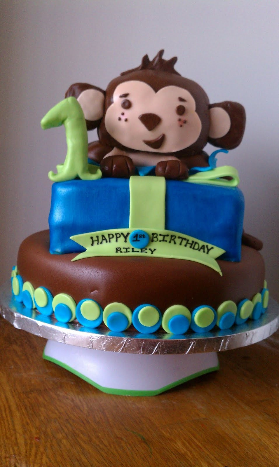 Birthday Cake For Boy
 Angel Wing Cakes Monkey Boy 1st Birthday