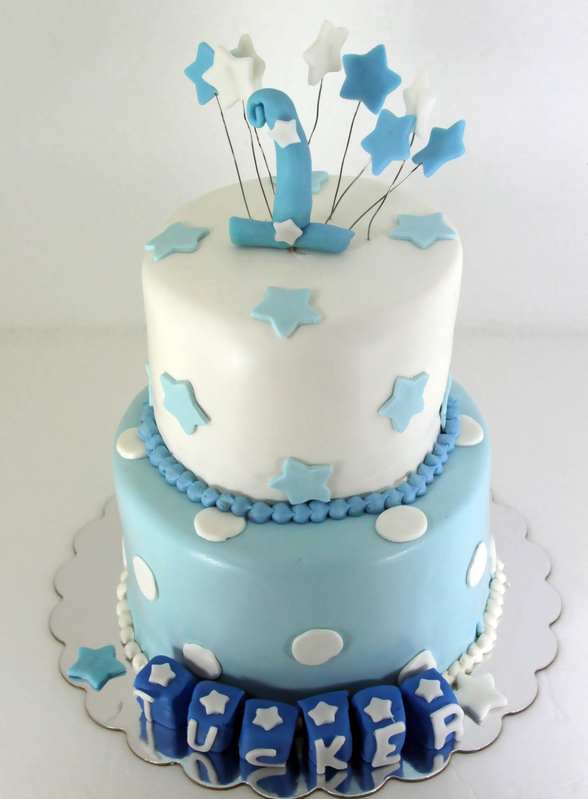 Birthday Cake For Boy
 Tastefully Done Baby Boy Blue 1st Birthday Cake