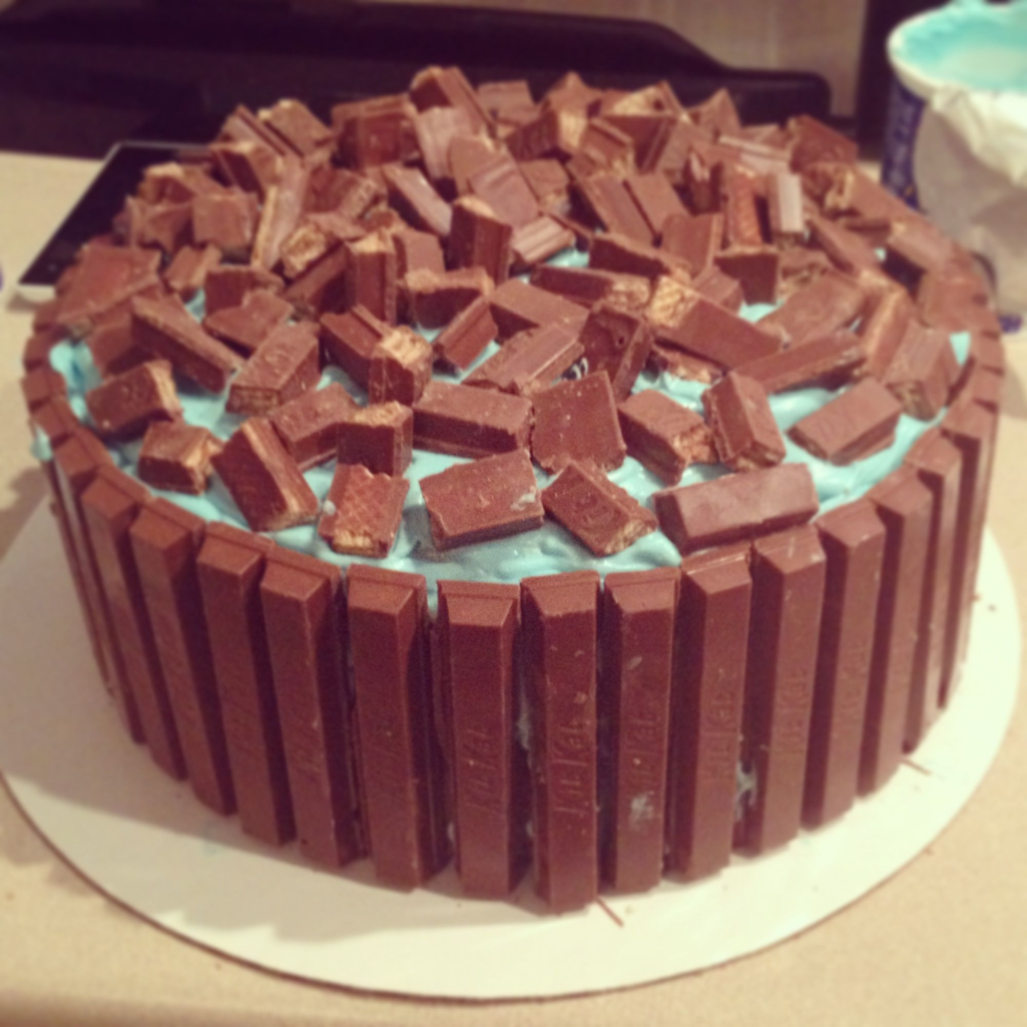 Birthday Cake For Boyfriend
 Boyfriends birthday cake Kit kat cake