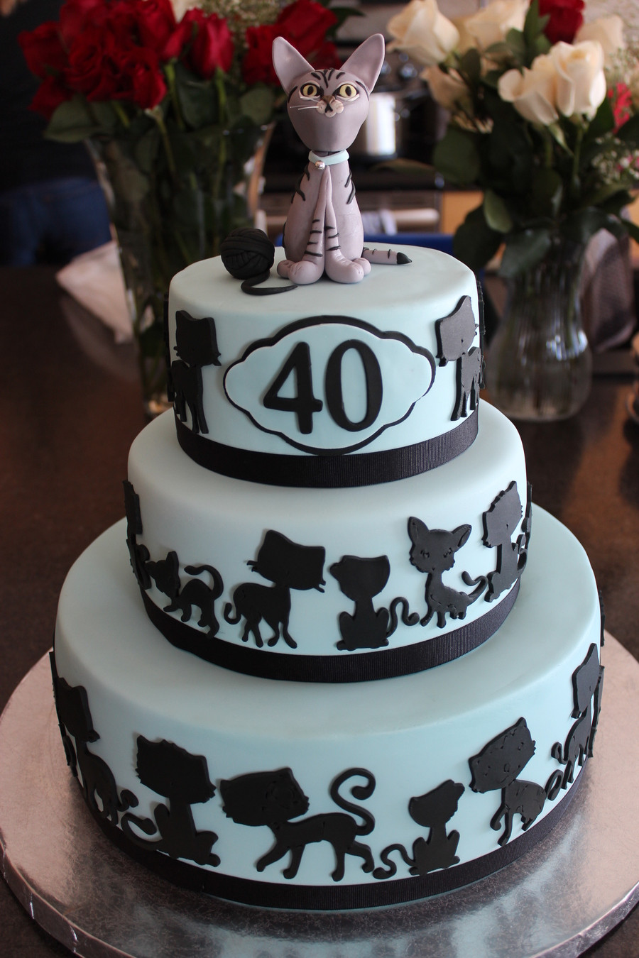 Birthday Cake For Cats
 40Th Birthday Cake Client Requested That The Cake Have 40