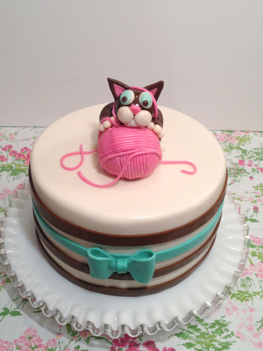 Birthday Cake For Cats Recipe
 Kitten Birthday Cake CakeCentral