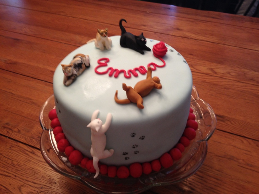 Birthday Cake For Cats Recipe
 Cat Themed Birthday Cake Grumpy Cat Is There Too