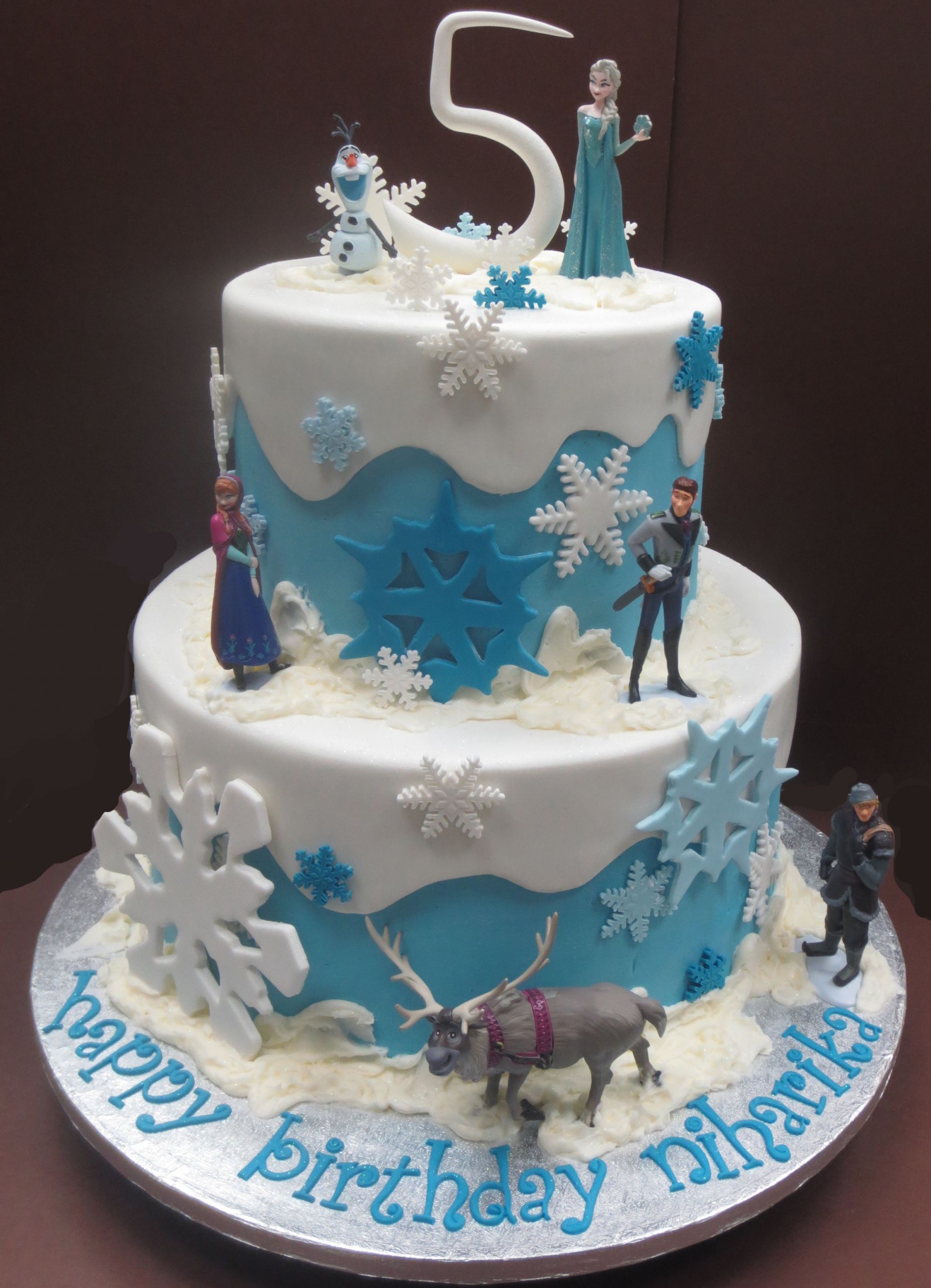 Birthday Cake Frozen
 Frozen Cake With Simple Decor