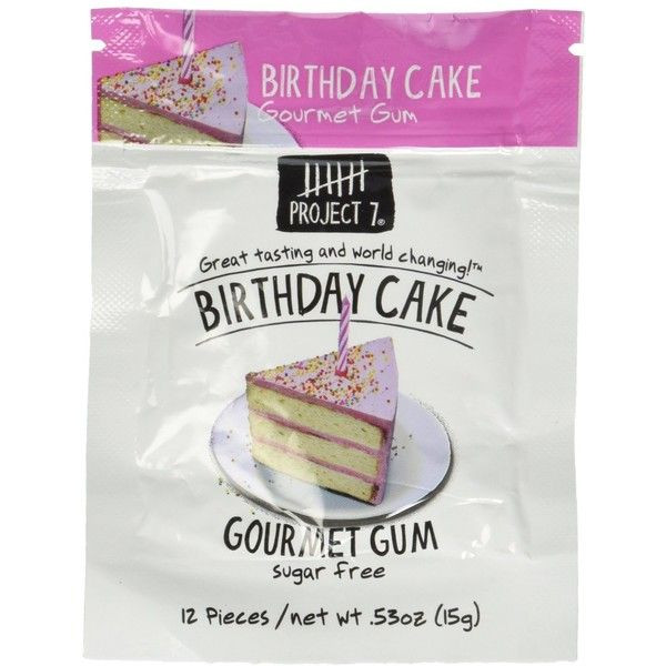 Birthday Cake Gourmet Gum
 Project 7 Gourmet Gum Birthday Cake 0 53 oz Pack of 1