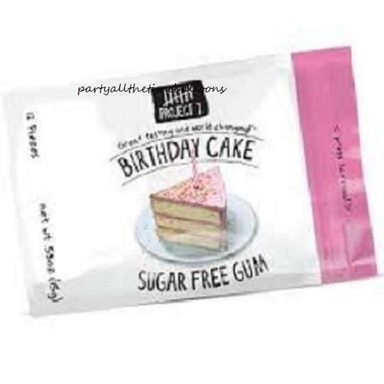 Birthday Cake Gourmet Gum
 3 Packs Project 7 BIRTHDAY CAKE Gourmet Gum FAVORITE