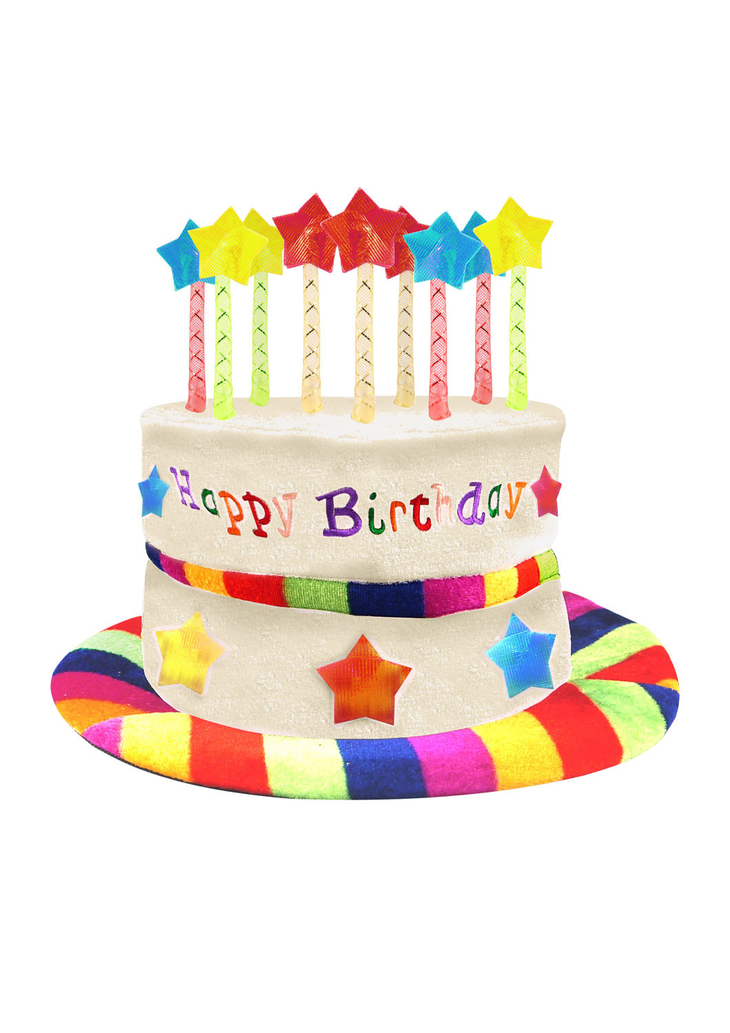 Birthday Cake Hat
 Birthday Cake Rainbow Hat W 9 Candles