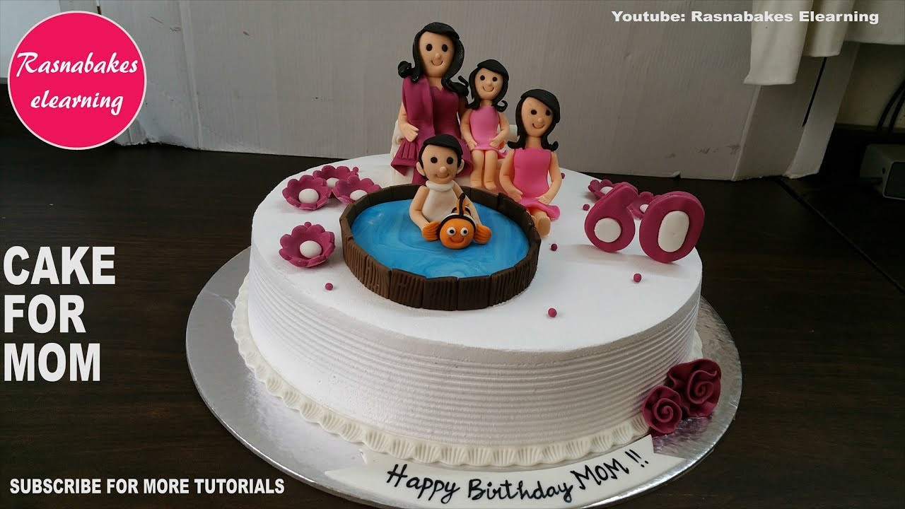 Birthday Cake Ideas For Mom
 60th happy birthday cake for mom mum mummy mother in law