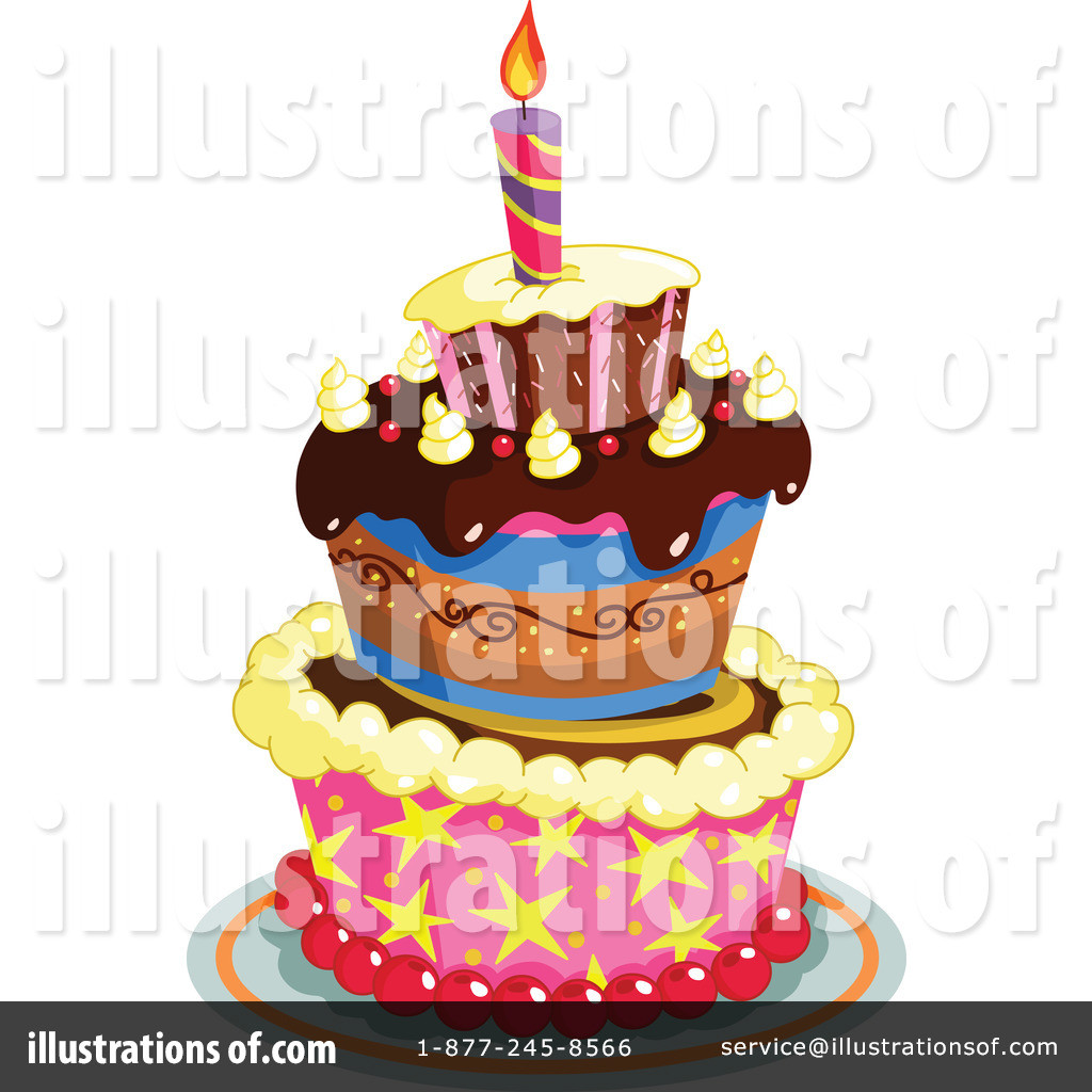 Birthday Cake Illustration
 Birthday Cake Clipart Illustration by yayayoyo