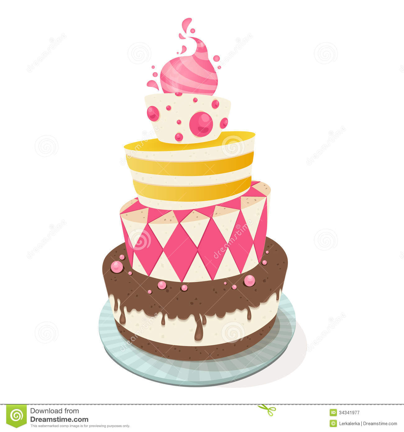 Birthday Cake Illustration
 Birthday Cake Royalty Free Stock graphy Image