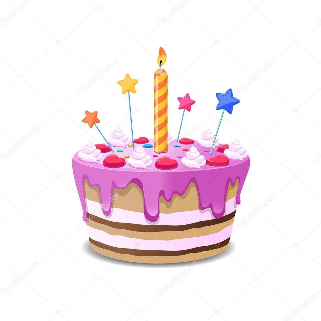 Birthday Cake Illustration
 Birthday cake vector — Stock Vector © MSSA