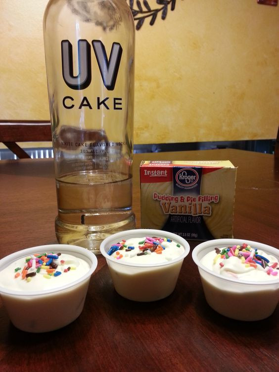 Birthday Cake Shot Vanilla Vodka
 BIRTHDAY CAKE PUDDING SHOTS 1 small pkg vanilla or french