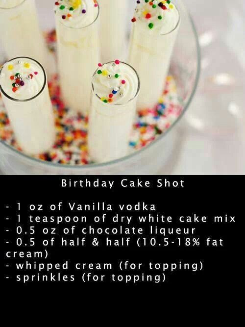 Birthday Cake Shot Vanilla Vodka
 Vanilla Vodka shots With images