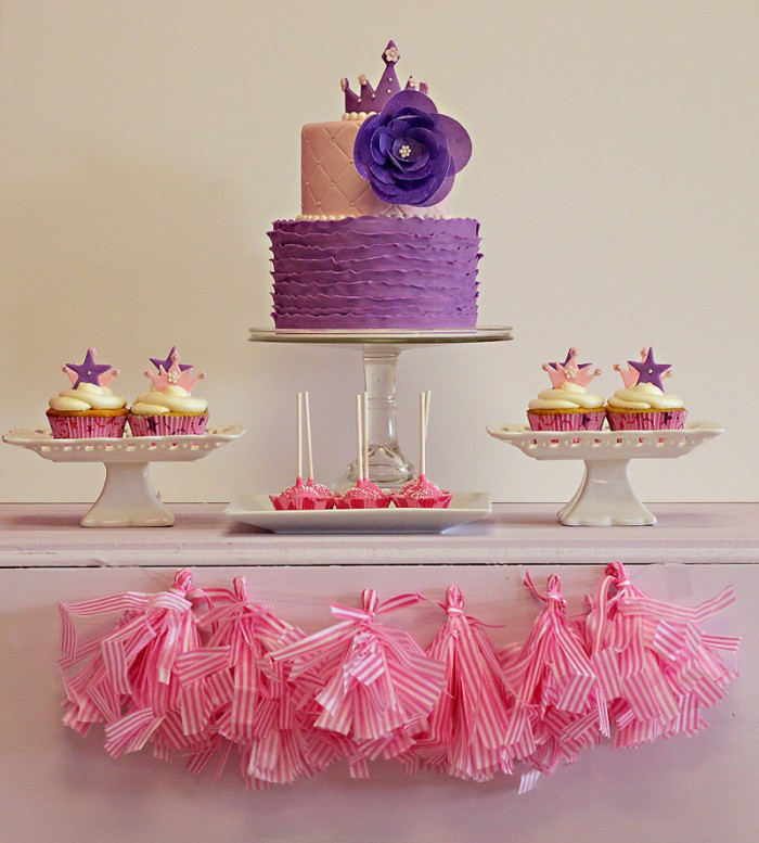 Birthday Cake Table Decorations
 The Couture Cakery Princess birthday Cake