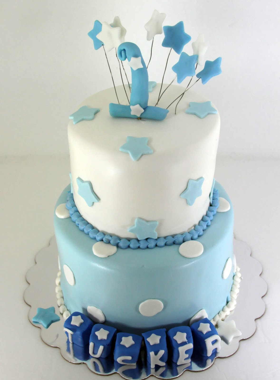Birthday Cakes For Boys
 Tastefully Done Baby Boy Blue 1st Birthday Cake