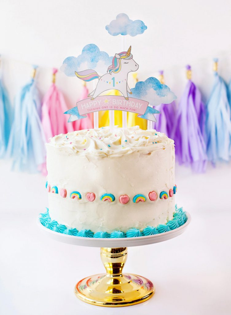 Birthday Cakes Ideas
 Simple & Sweet Unicorn Birthday Party Ideas Hostess