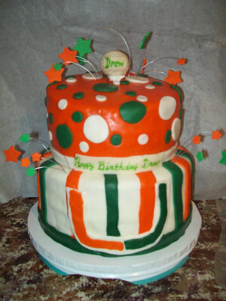 Birthday Cakes Miami
 Birthday Cake Miami Hurricanes Golf CakeCentral