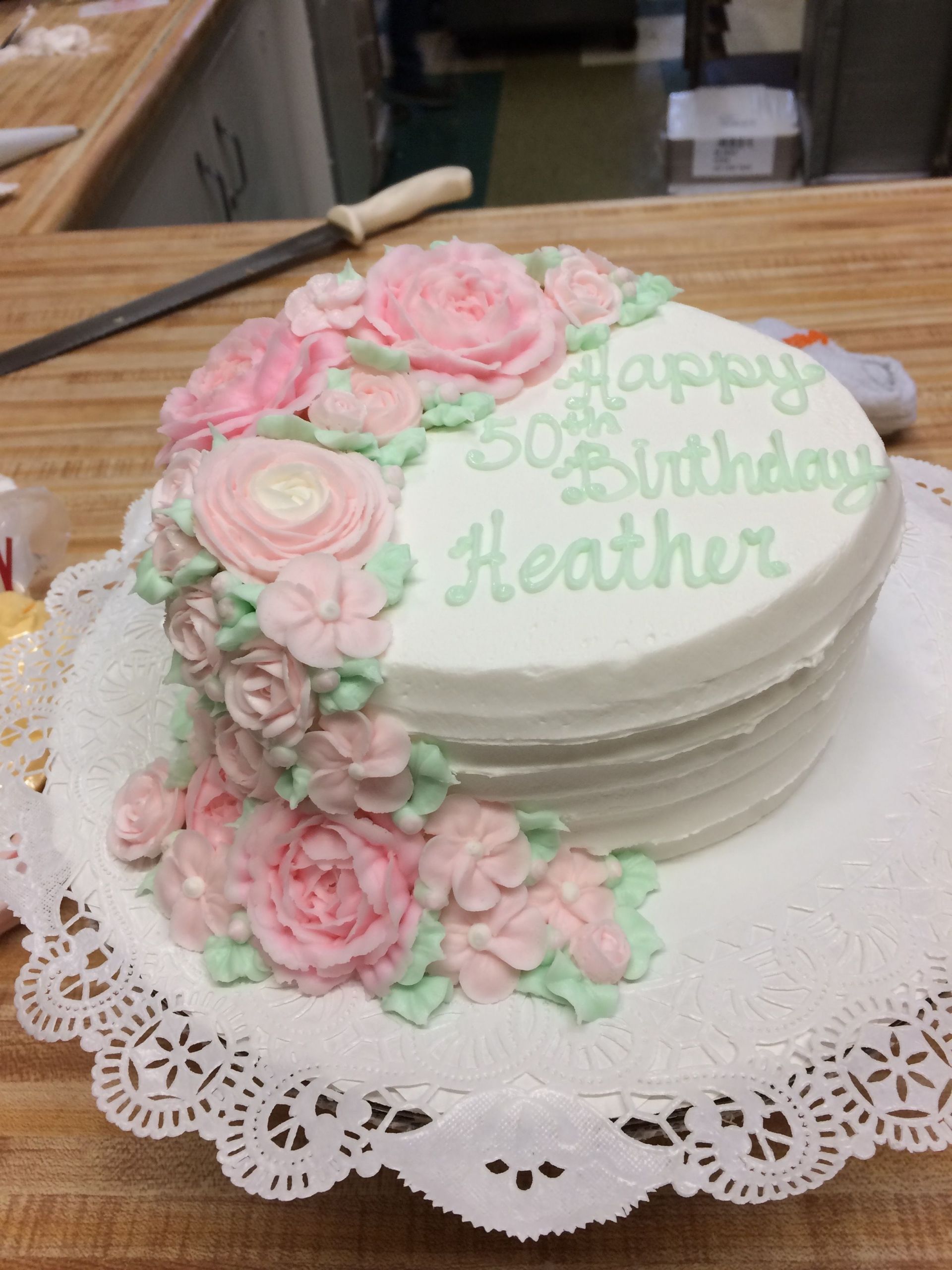 Birthday Cakes Richmond Va
 Decorated Birthday Cake with cascading pink flowers
