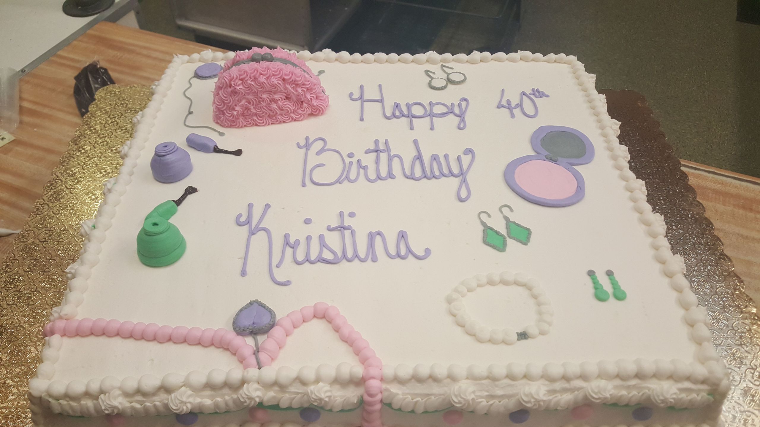 Birthday Cakes Richmond Va
 Birthday Cake with Girl Accessories Westhampton Pastry