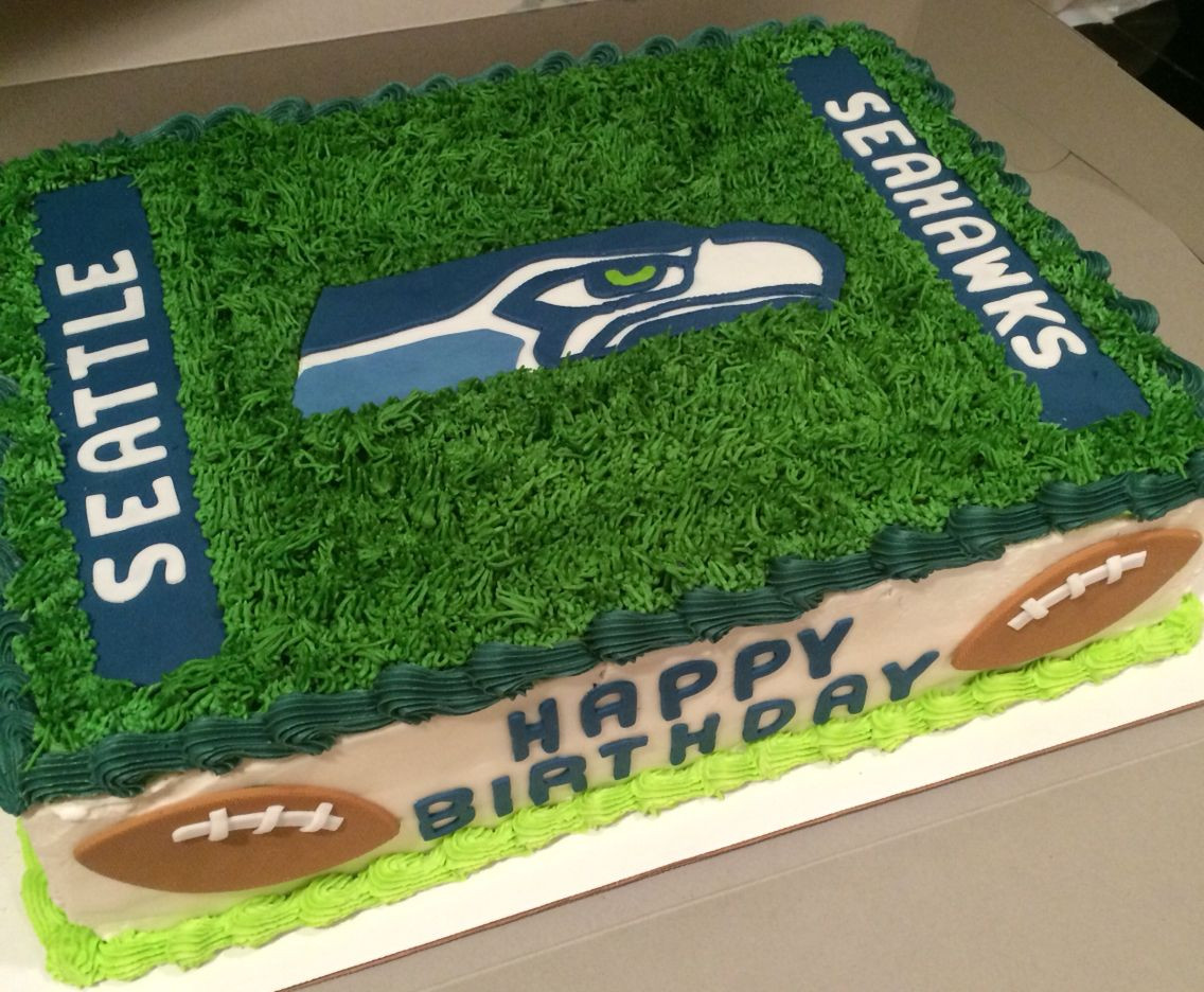 Birthday Cakes Seattle
 Seattle Seahawks themed half sheet birthday cake