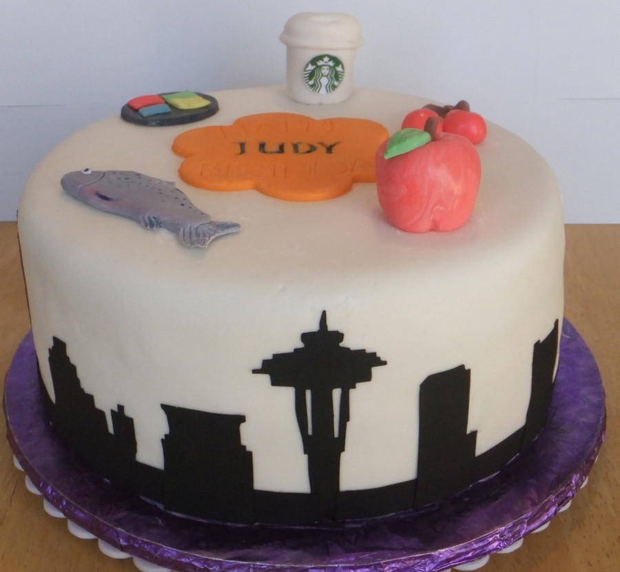 Birthday Cakes Seattle
 Seattle Theme Cake CakeCentral