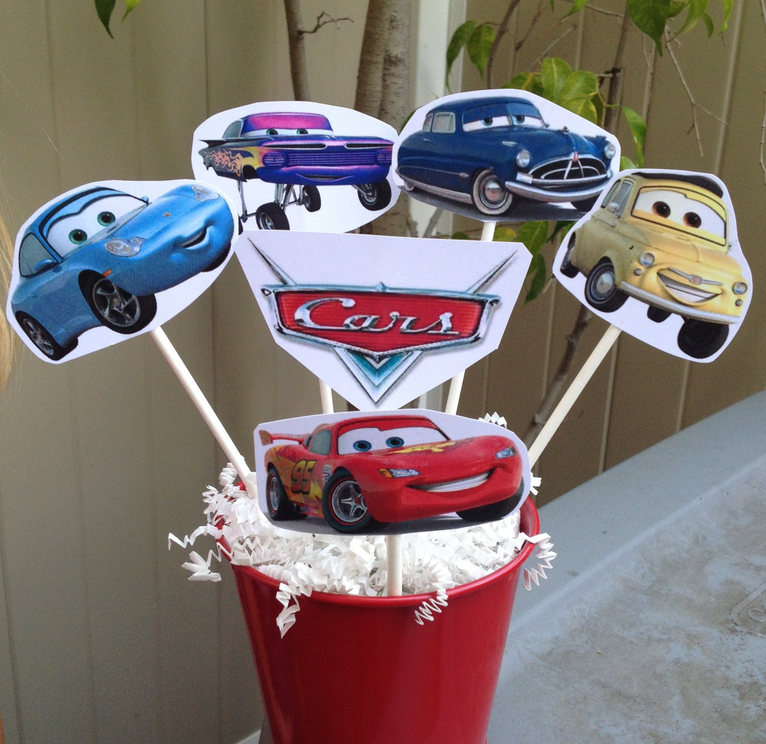 Birthday Car Decorations
 1 CARS Centerpiece Disney inspired CARS Party Decorations