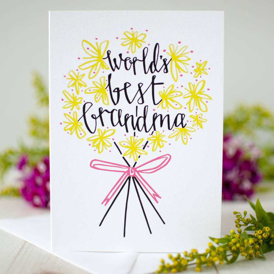 Birthday Card For Grandma
 world s Best Grandma Birthday Mothers Day Card By