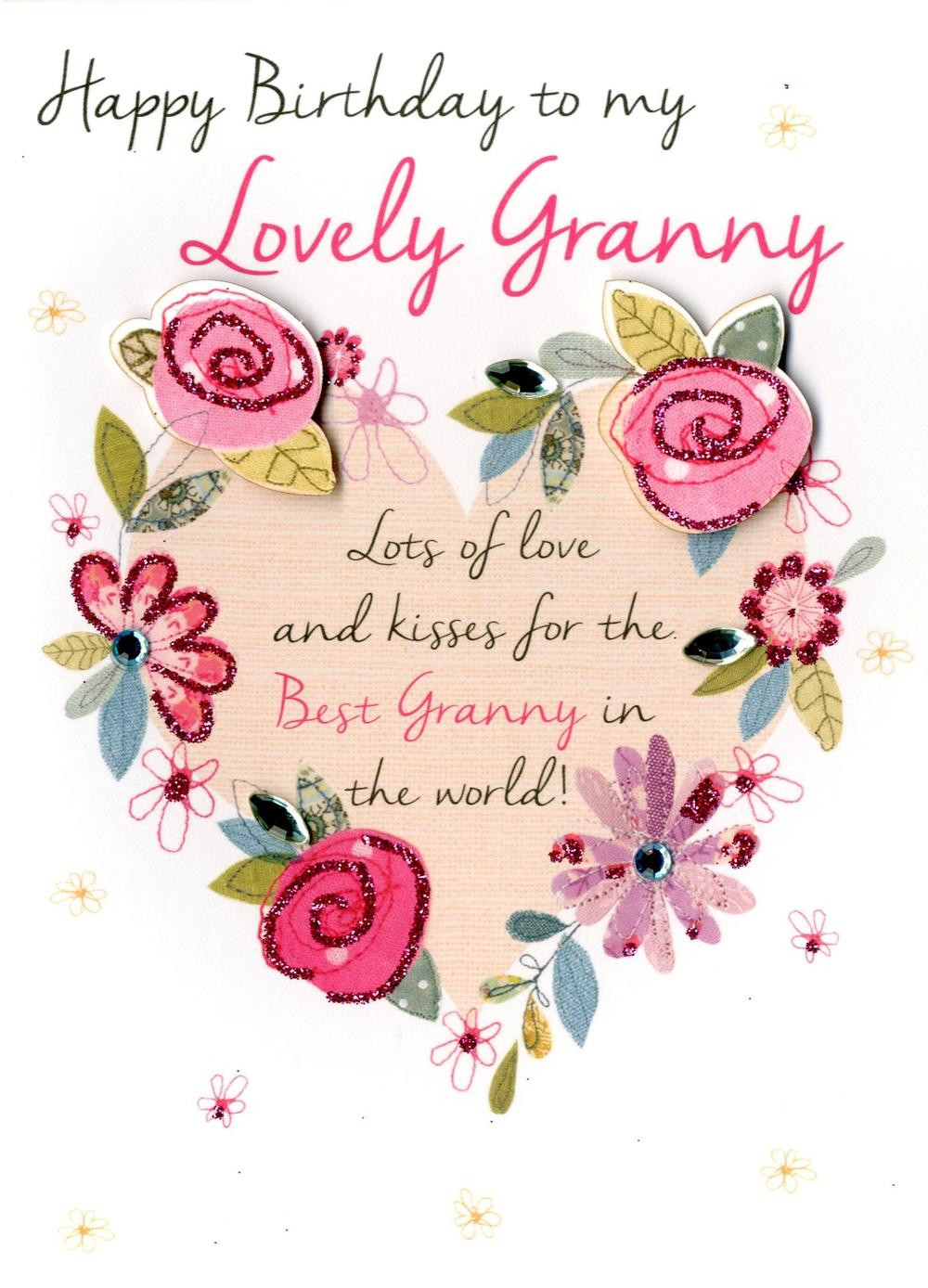 Birthday Card For Grandma
 Lovely Granny Happy Birthday Greeting Card