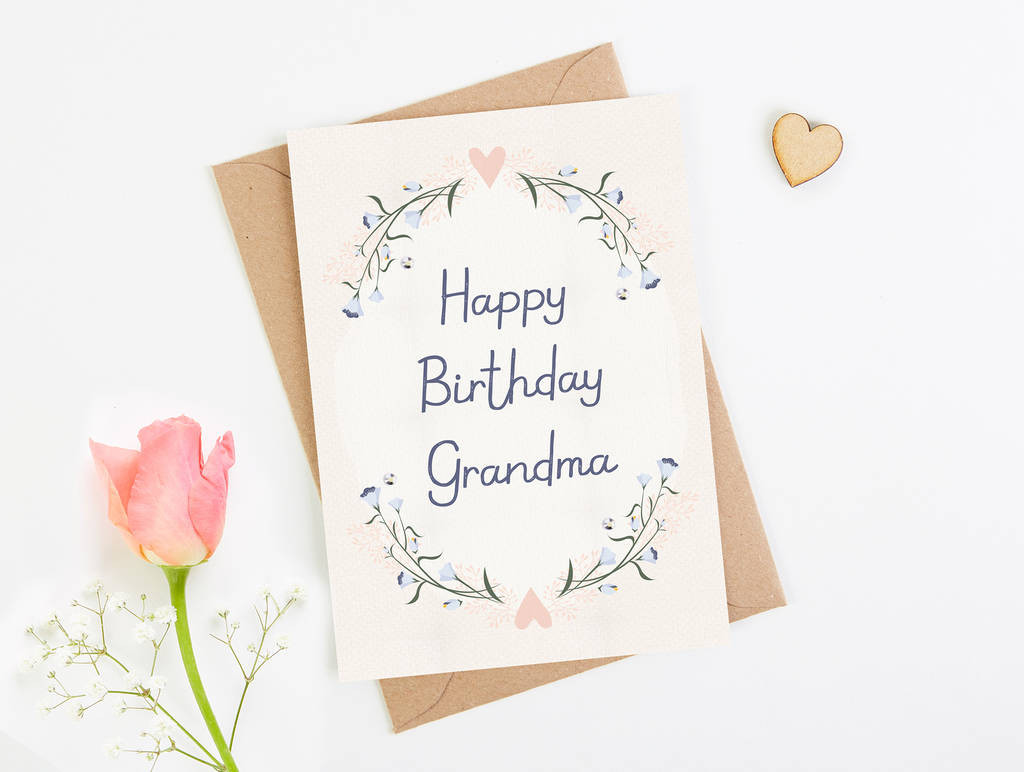 Birthday Card For Grandma
 grandma birthday card blush floral by norma&dorothy