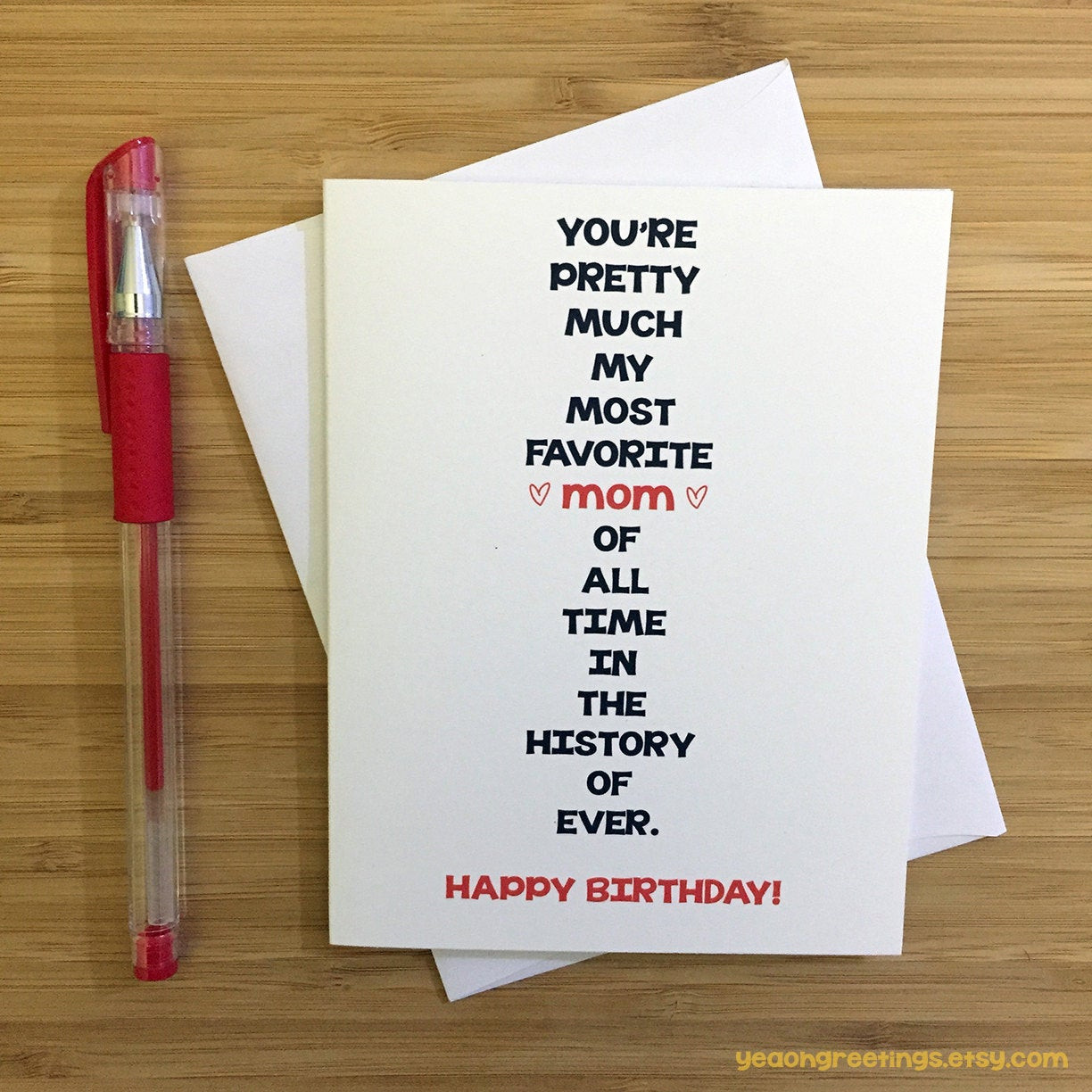 Birthday Card Ideas For Mom
 Happy Birthday Mom Card for Mom Funny Mom Card Cute Card