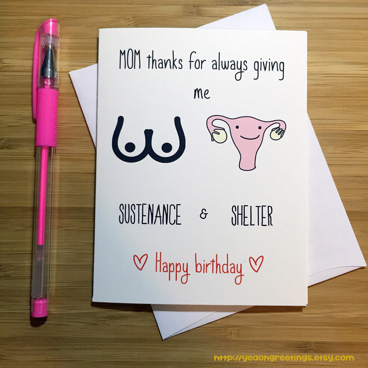 Birthday Card Ideas For Mom
 Happy Birthday Mom Funny Mom Card Inappropriate Card Card