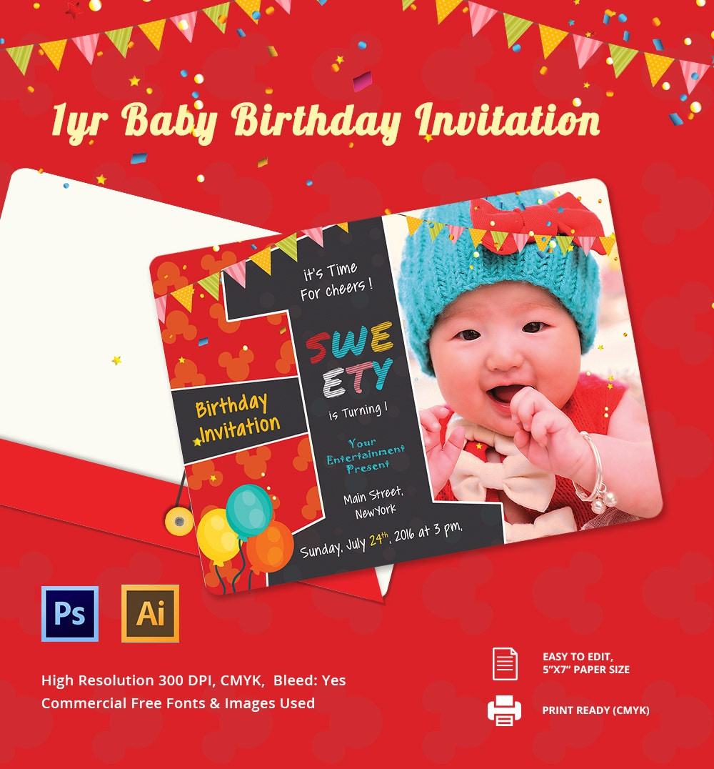 Birthday Card Invitation Template
 Birthday Invitation Template – 70 Free PSD Format