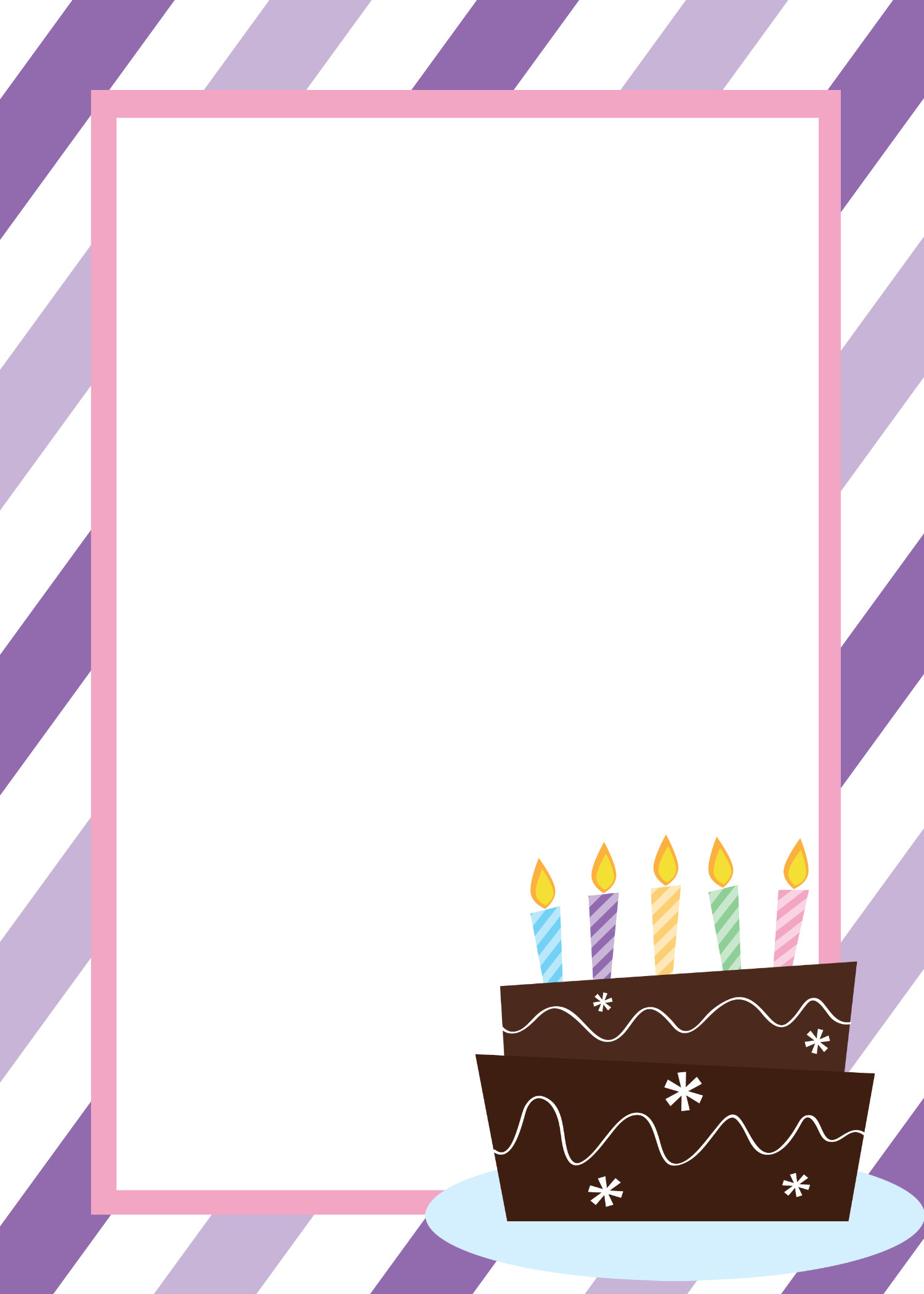 Birthday Card Invitation Template
 Free Printable Birthday Invitation Templates