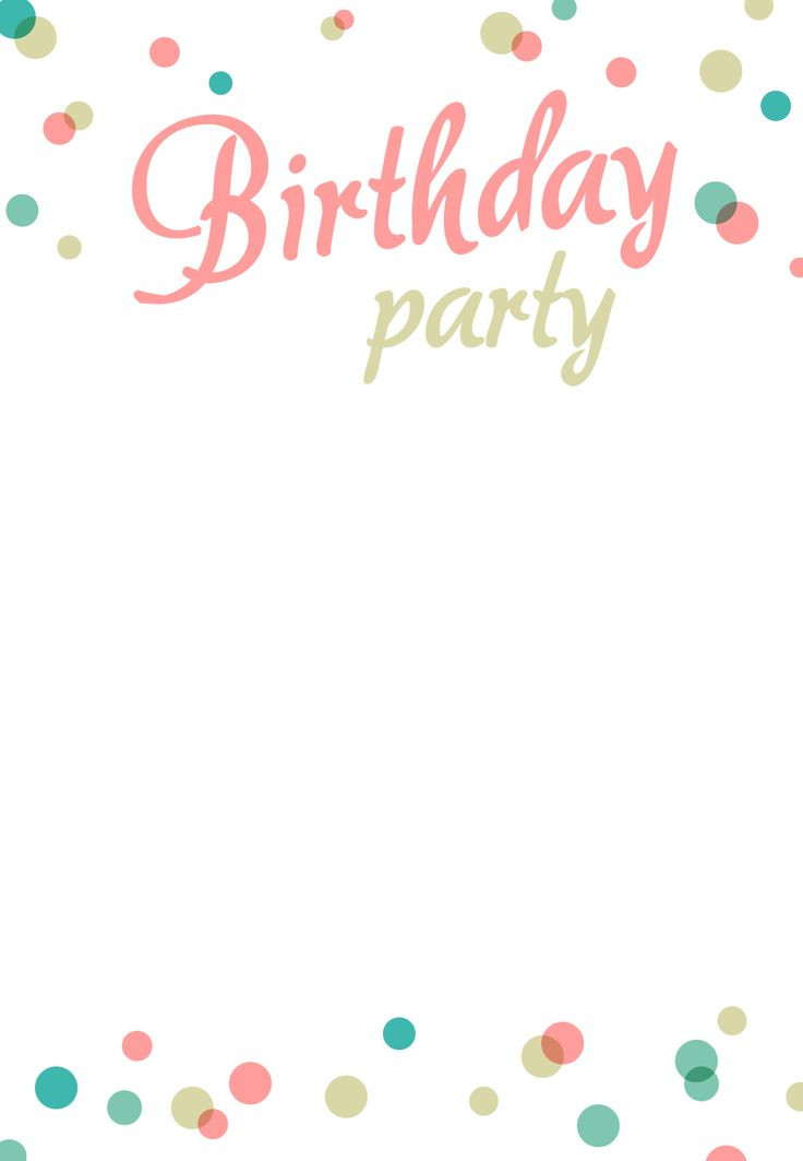 Birthday Card Invitation Template
 Birthday Party Invitations Free – FREE Printable Birthday