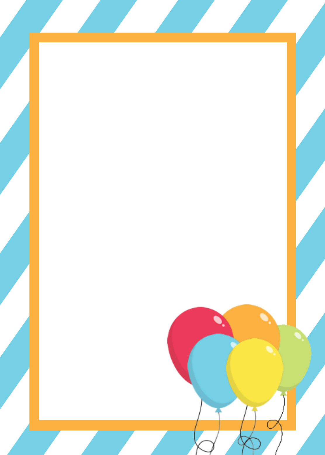 Birthday Card Invitation Template
 Free Printable Birthday Invitation Templates