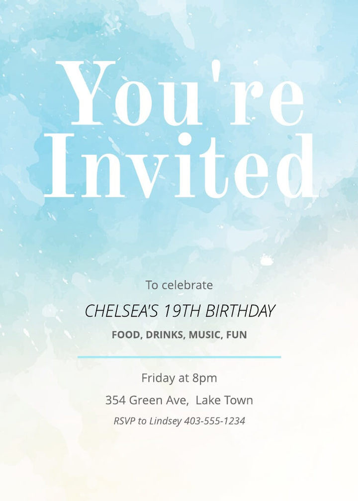 Birthday Card Invitation Templates
 Free Printable Invitation Card Templates