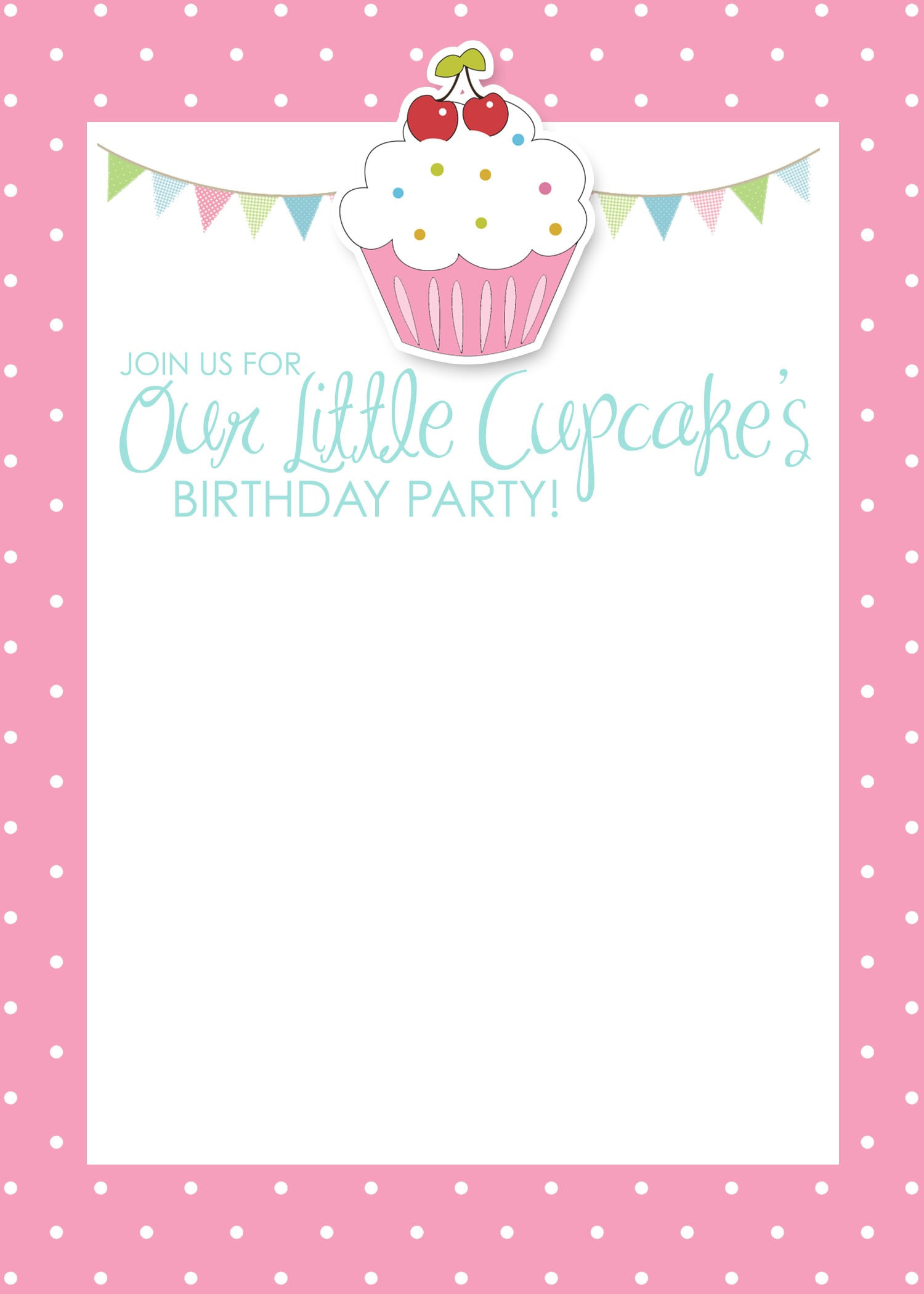 Birthday Card Invitation Templates
 Cupcake Birthday Party with FREE Printables How to Nest