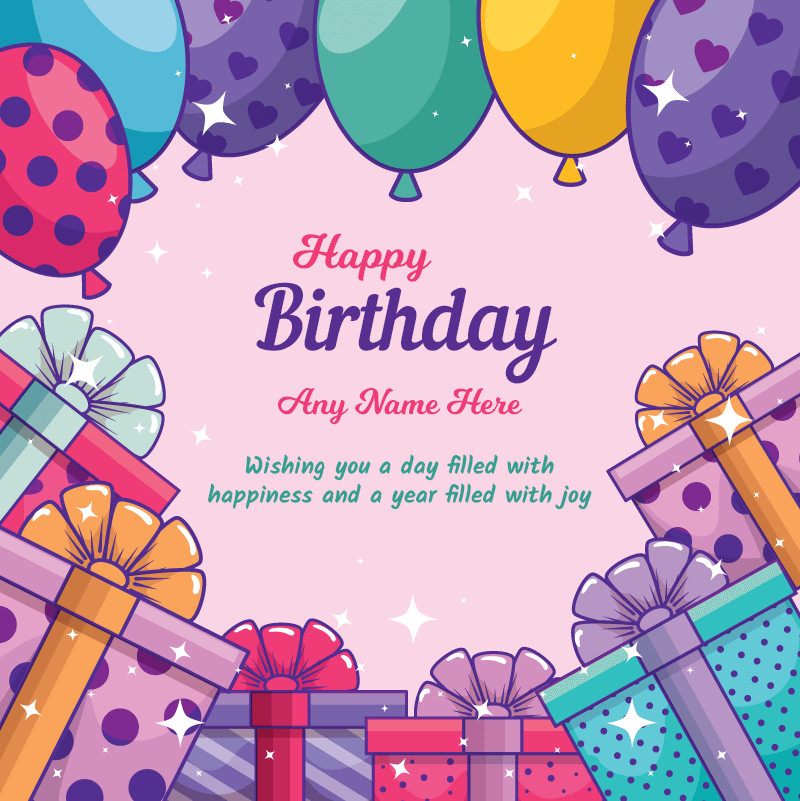 Birthday Card Maker Online
 line Birthday Greeting Card Maker with Name