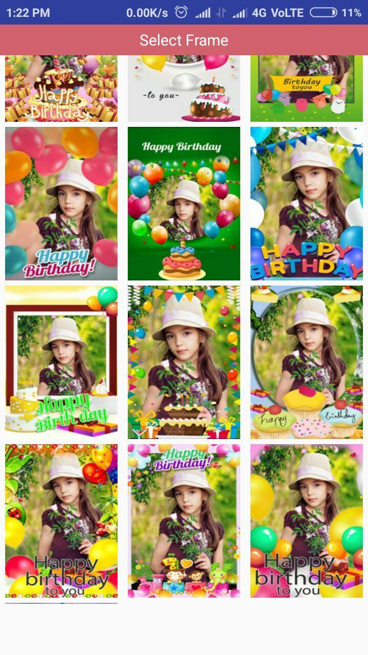 Birthday Card Maker Online
 Free line Birthday Card Maker with Frames for