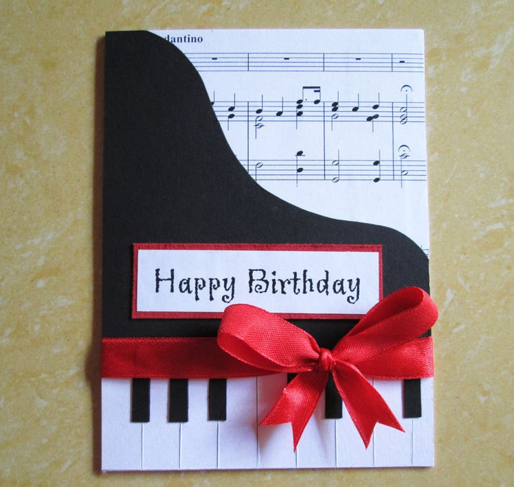 Birthday Card With Song
 Piano Happy Birthday Card Music themed by DreamsByTheRiver