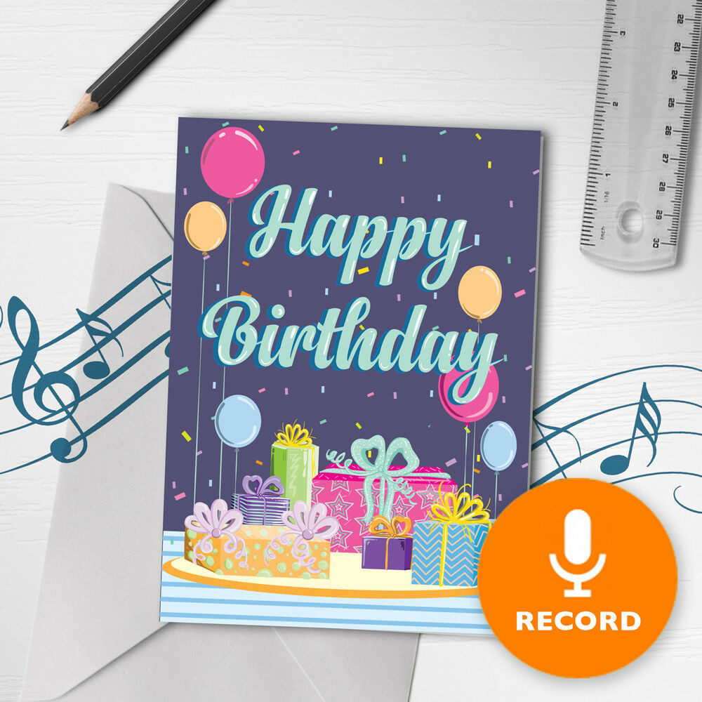 Birthday Card With Song
 120s Happy Birthday Card With Music Musical Birthday