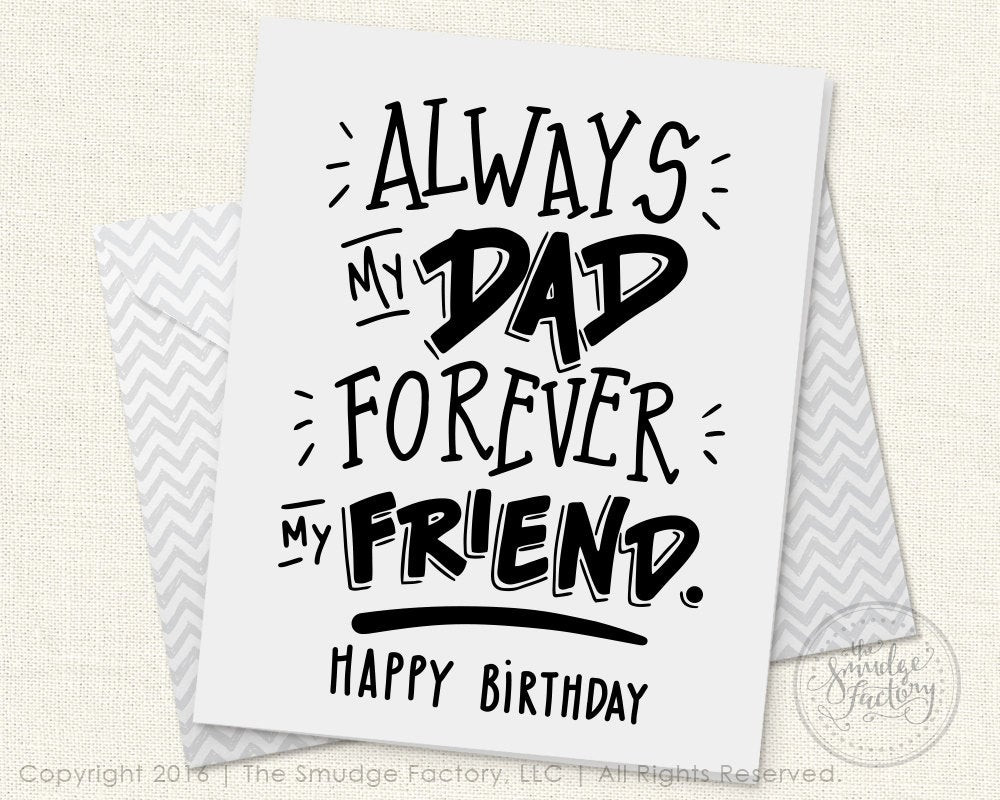 Birthday Cards For Dads
 Dad s Birthday Card DIY Printable Birthday Card For Dad