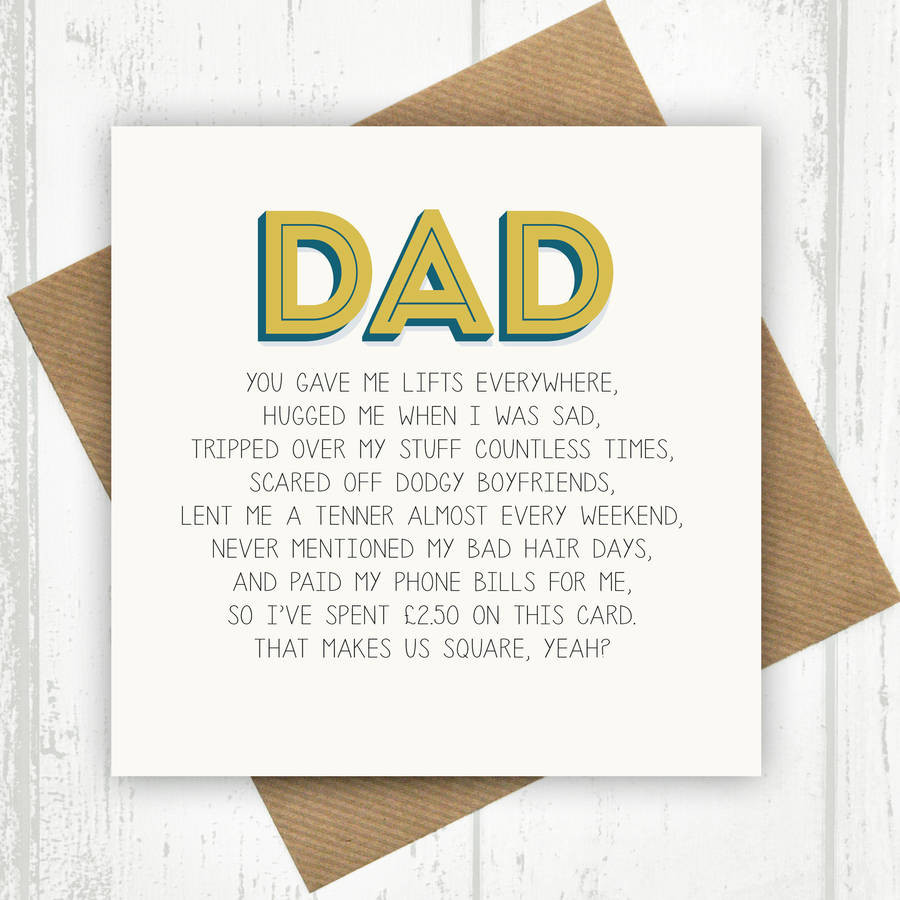 Birthday Cards For Dads
 Dad Birthday Card By Paper Plane