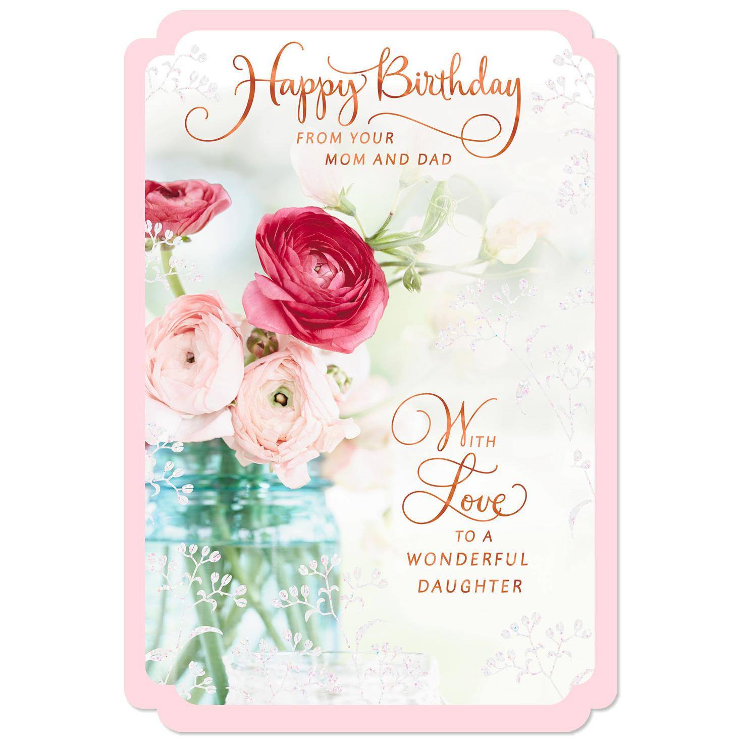 Birthday Cards For Daughter
 Wishes for a Wonderful Daughter Birthday Card from Mom and