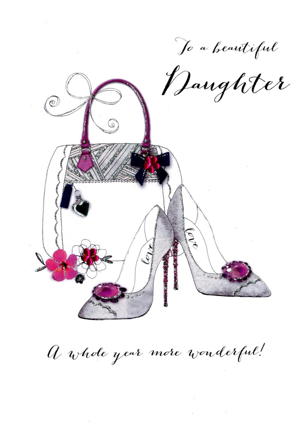 Birthday Cards For Daughter
 Beautiful Daughter Birthday Embellished Greeting Card