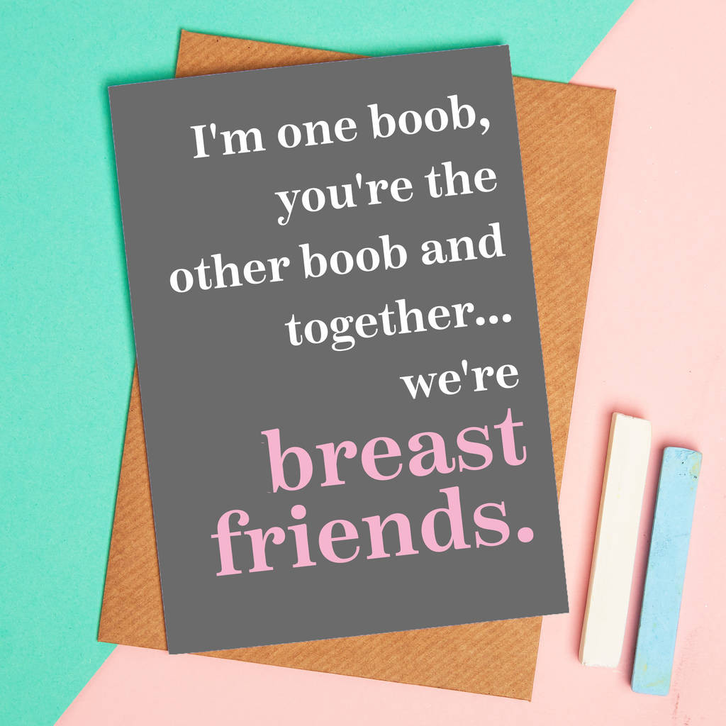 Birthday Cards For Friends Funny
 breast friends funny card funny friend birthday card by