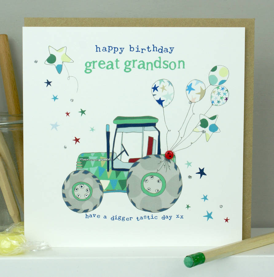 Birthday Cards For Grandson
 great grandson birthday card by molly mae