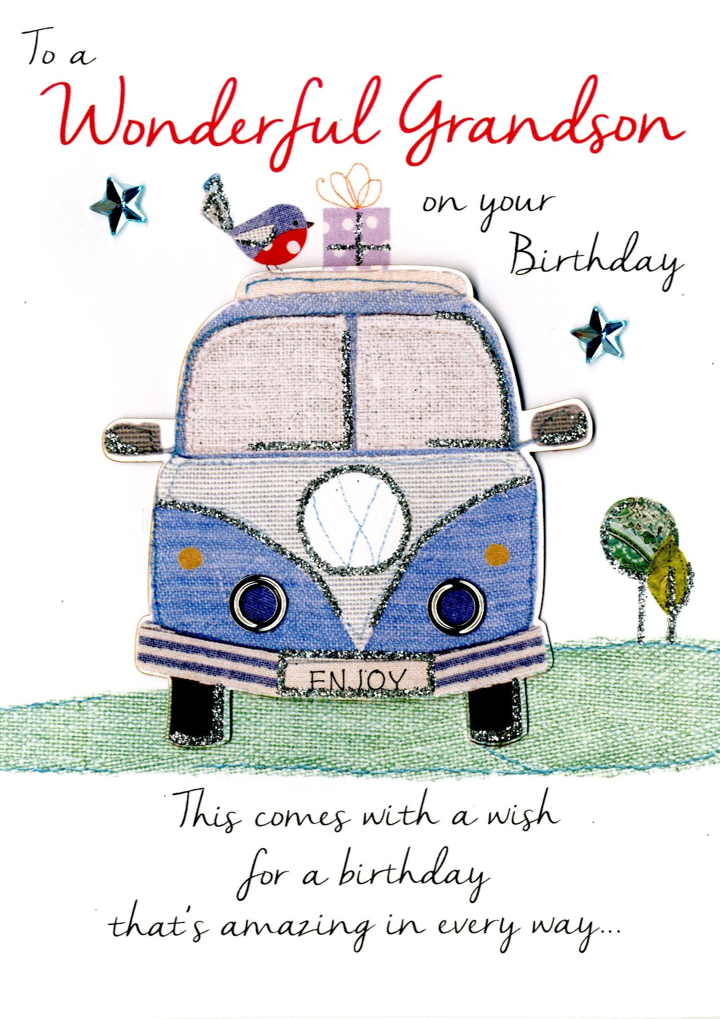 Birthday Cards For Grandson
 Wonderful Grandson Birthday Greeting Card Cards