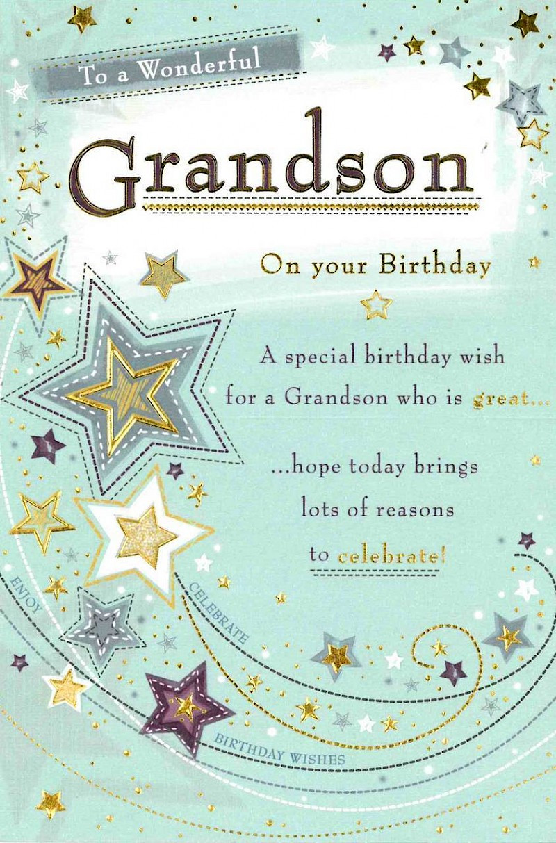 Birthday Cards For Grandson
 Grandson Birthday Card E320 Simple Indulgence