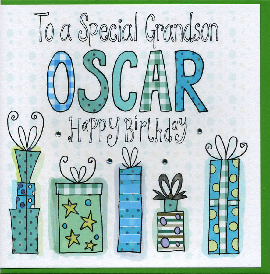 Birthday Cards For Grandson
 Personalised Grandson Birthday Card By Claire Sowden